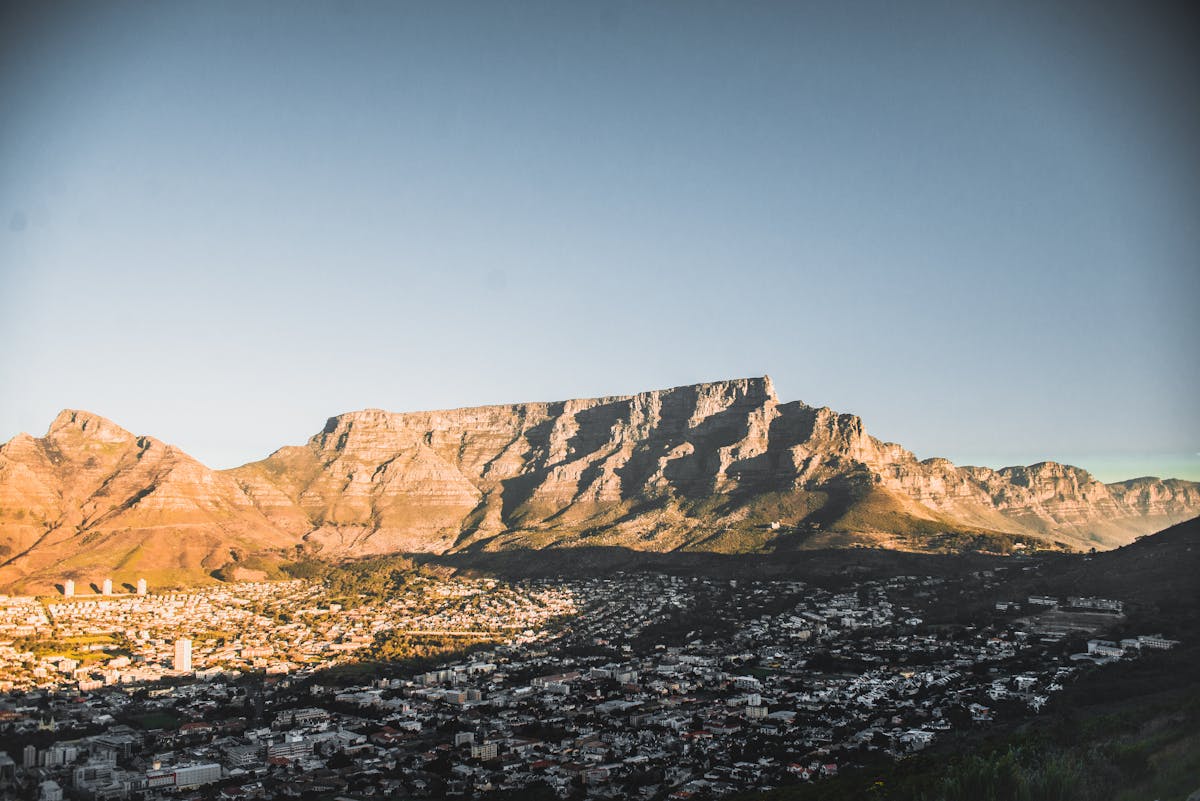 Aerial view of Cape Town with Table Mountain - Moving from Johannesburg to Cape Town